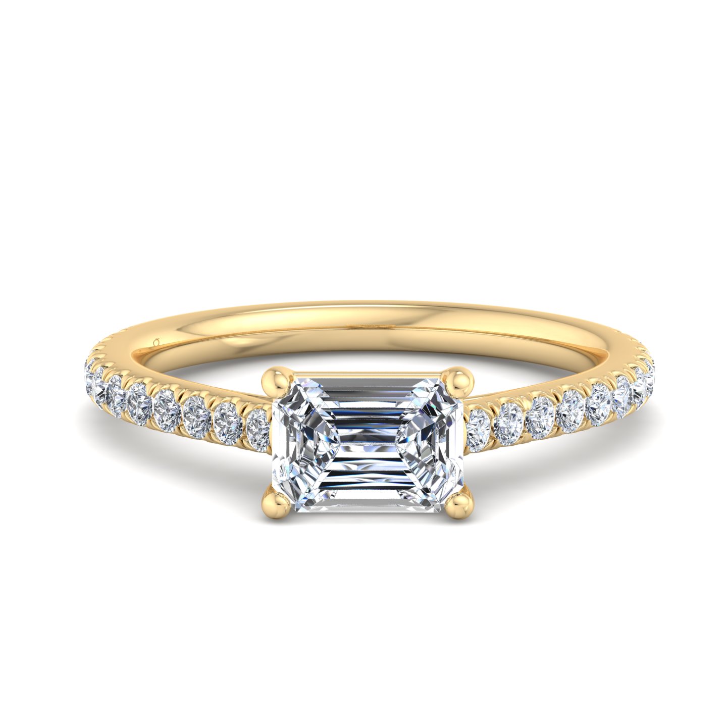 Sadie East West Pave Engagement Ring